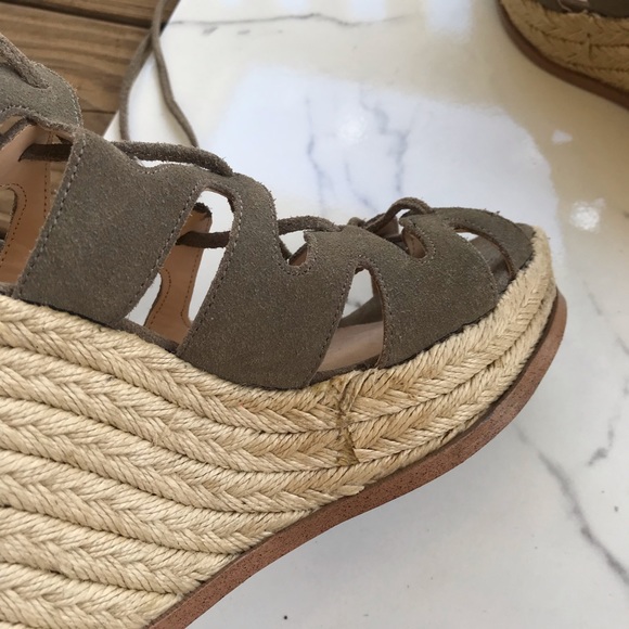 Steve Madden suede lace up wedges - Picture 6 of 8